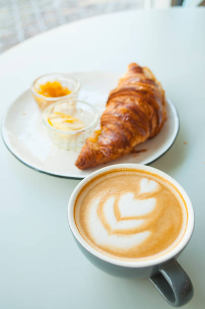 istock Flat lay of fresh french breakfast. 1131091969