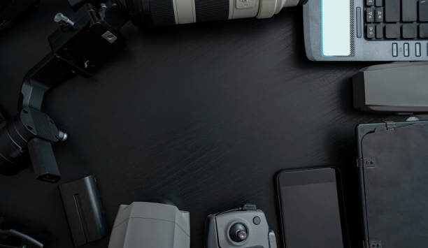 istock Top view of tools professional photographer 1131092776