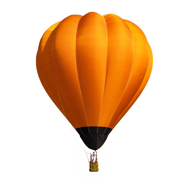 Orange balloon isolated on white background stock photo