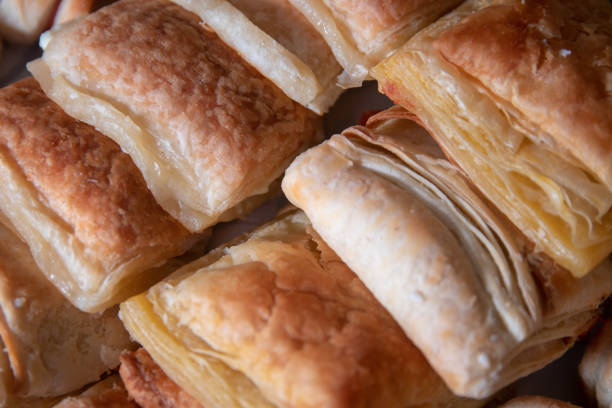istock Homemade puff pastry with pizza filling 1131093467