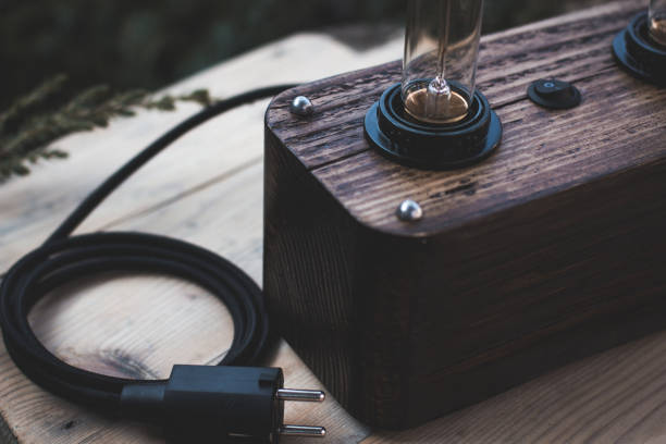 istock Wooden lamp 1131094198