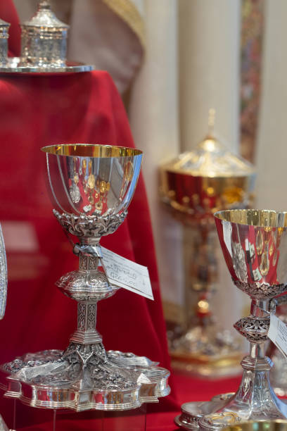 istock Gold chalices or goblets 1131094786