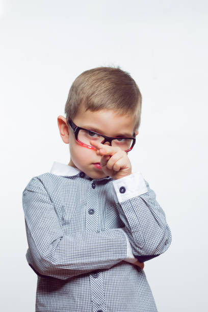 istock Child with a grimace on his face 1131095839