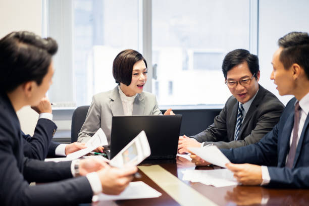 istock Asian business team having a meeting 1131095853