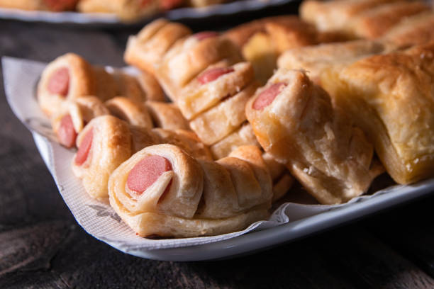 istock Homemade puff pastry with wienerwurst 1131096192