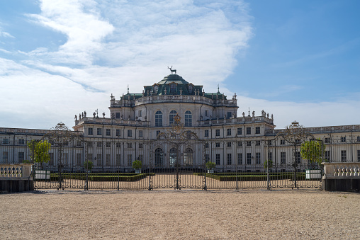 Turin, Italy - September 26, 2018: The Palace of Stupinigi is one of the Residences of the Royal House of Savoy, and is included in the UNESCO Heritage List