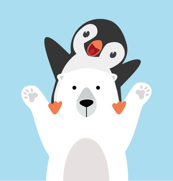 Panguin Riding On Polar Bear Stock Illustration - Download Image Now -  Penguin, Illustration, Friendship - iStock