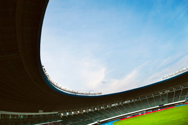 istock Spotlights and floodlights at a stadium 1131099678