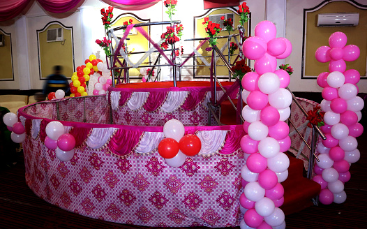 Jaimala or wedding revolving stage. Revolving stage is used by wedding couple on wedding day.