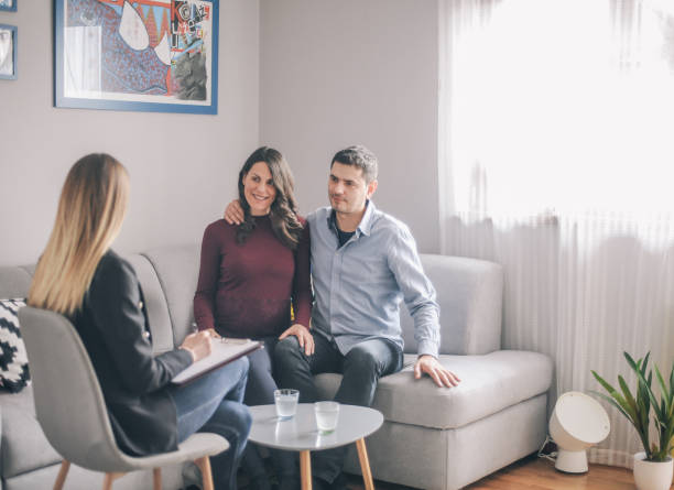 istock Young couple on counseling appointment during pregnancy 1131100230