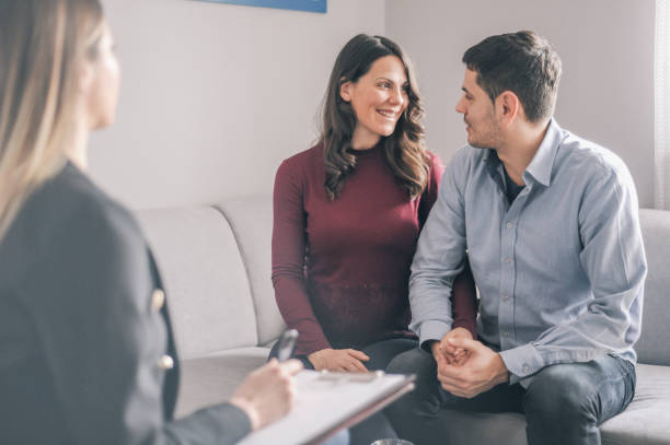 istock Young couple on counseling appointment during pregnancy 1131100272
