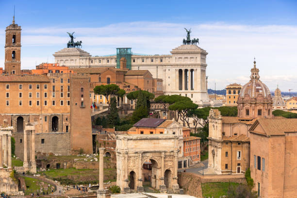 istock Architecture of the Roman Forum in Rome 1131100482