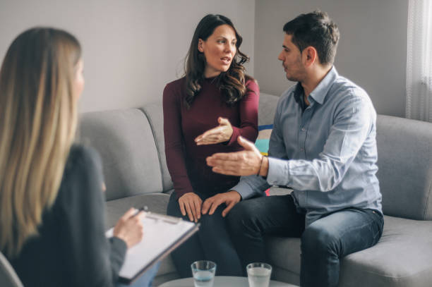 istock Young couple on counseling appointment during pregnancy 1131100826