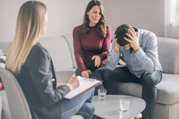 istock Young couple on counseling appointment during pregnancy 1131101664