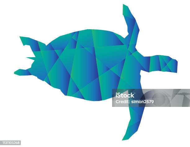 Sea Turtle Abstract With Pixel Pattern Isolated On A White Background Stock Illustration - Download Image Now