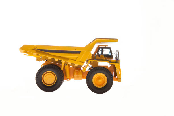 istock Heavy Load Dump Truck Carrier Side View 1131105617