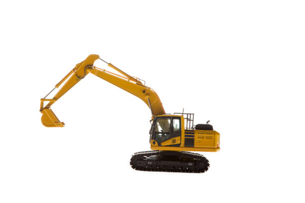 istock Heavy construction machinery isolated on white background 1131105699
