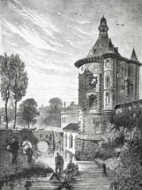 istock Chateau de Sainte Genevieve des Bois in 1873 engraving 1131107922