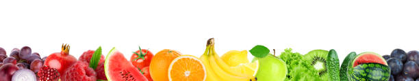 istock Collage of mixed fruits and vegetables 1131109433