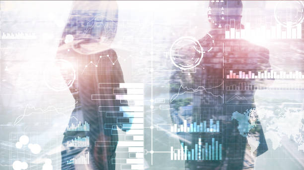 istock Business intelligence. Diagram, Graph, Stock Trading, Investment dashboard, transparent blurred background. 1131116355
