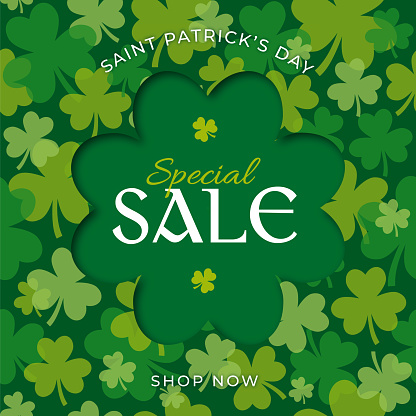 St.Patrick's day sale background. - Illustration