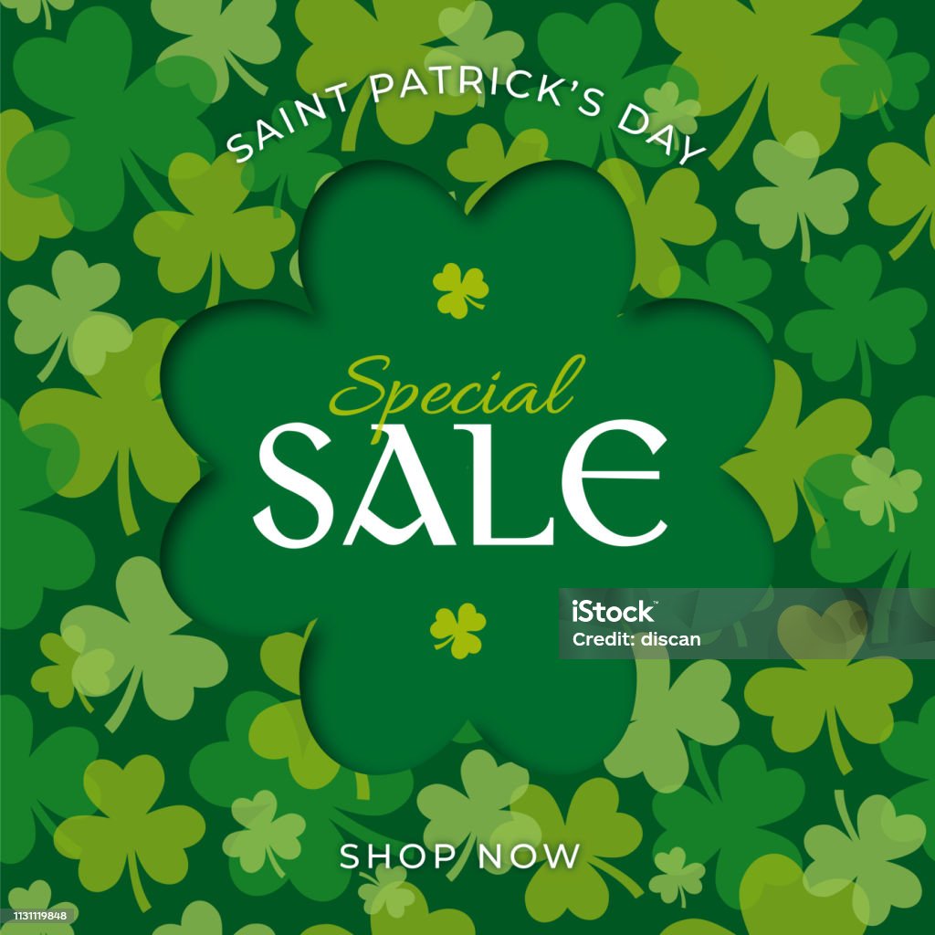 St.Patrick's day sale background. St.Patrick's day sale background. - Illustration St. Patrick's Day stock vector