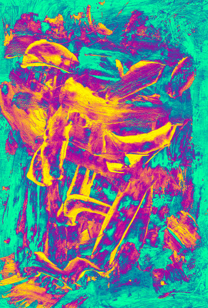 istock Abstract art background. Modern art . Multicolored bright texture. Oil painting 1131120040