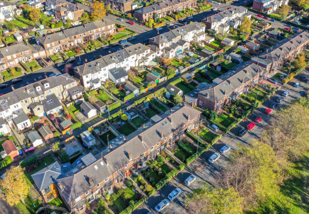 istock Terraced homes in Glasgow from above 1131120647
