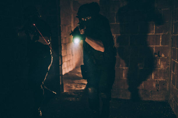 istock Special forces police on a mission 1131121574