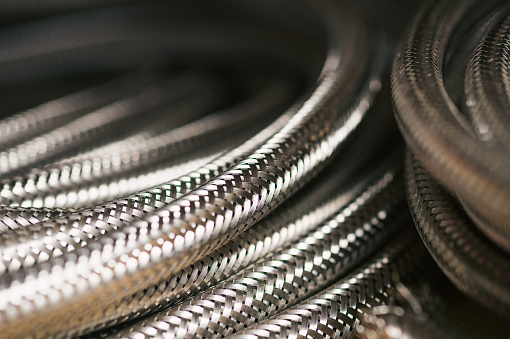 Flexible metal hose detail