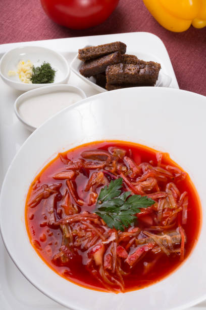 istock Russian beetroot red spicy soup 1131123289