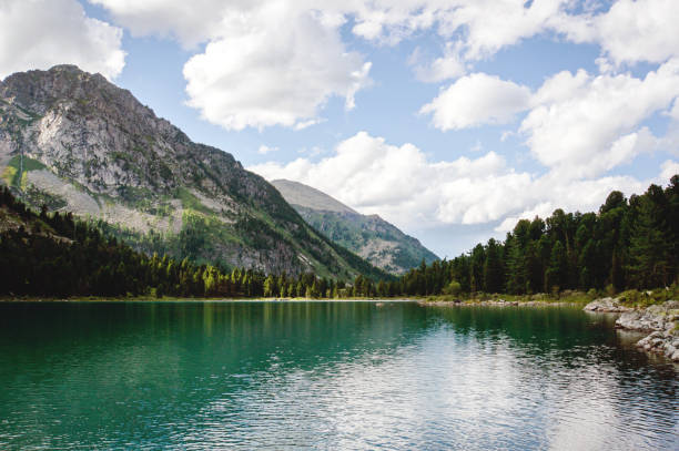 istock Beautiful mountain lake with turquoise Multinskoe 1131131391