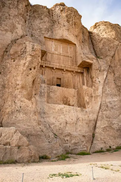 Naqsh-e Rostam royal tombs. Persepolis city, Ancient Persia, Iran. UNESCO Heritage