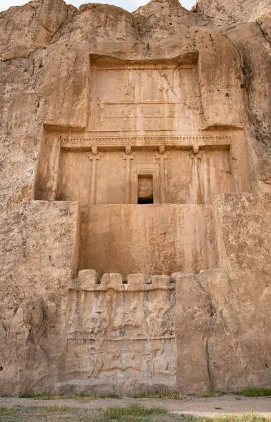 Naqsh-e Rostam royal tombs. Persepolis city, Ancient Persia, Iran. UNESCO Heritage