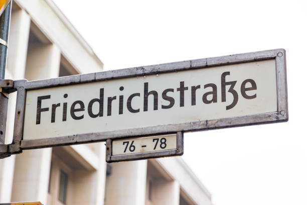 Berlin, Germany. Street sign in the city center stock photo