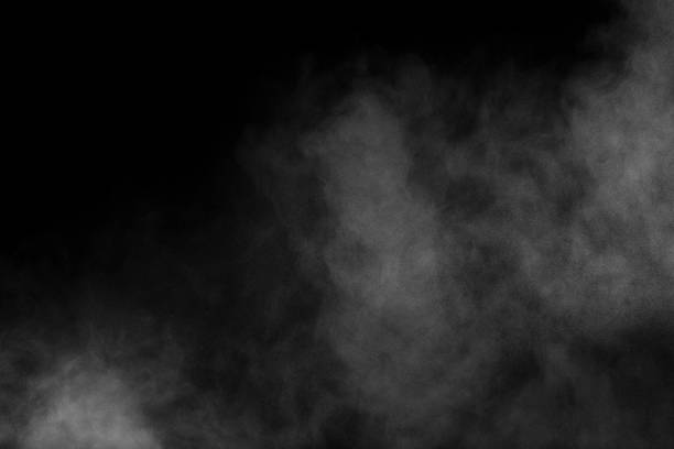 istock Bizarre forms of white powder explosion cloud against black background.White dust particles splash. 1131140818