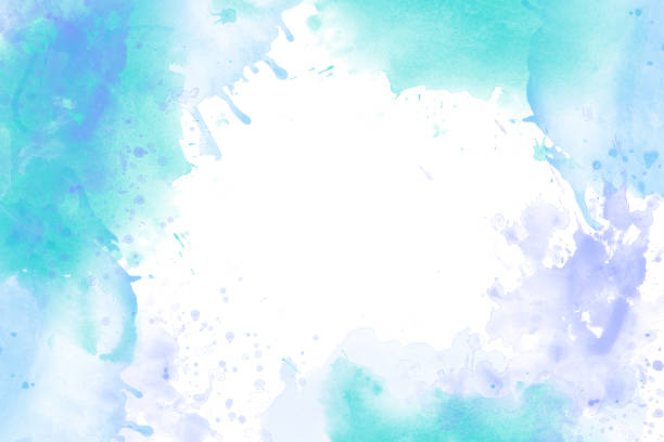 istock Light watercolor border backround isolated on white 1131142649