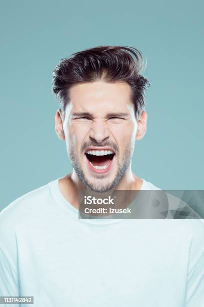 Angry Young Man Screaming Stock Photo - Download Image Now - People, Shouting, 20-29 Years