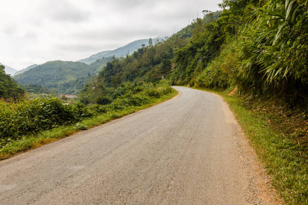 istock asphalt road in the mountains, Laos 1131143618