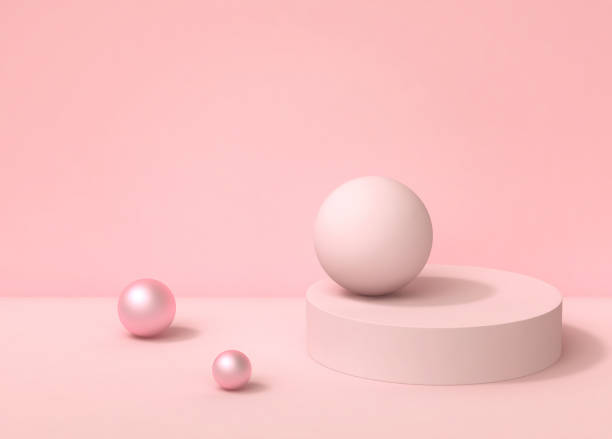 istock Minimal abstract pastel pink scene 1131144222
