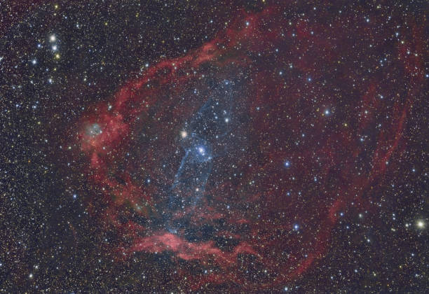istock SH2-129 Flying Bat Nebula and OU4 Squid Nebula 1131144592