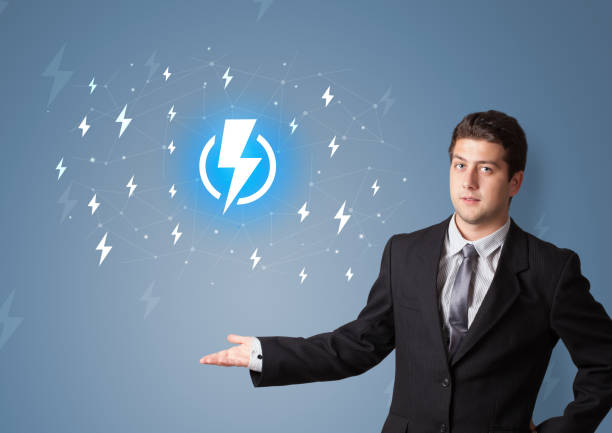 istock Person presenting battery life concept 1131145890