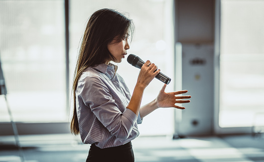 Public Speaker at a Conference