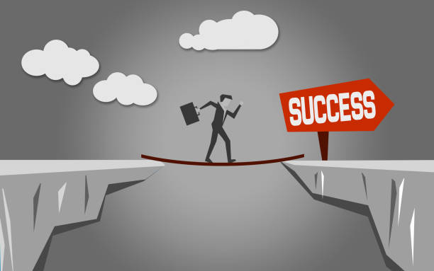 istock Walk over the cliff toward success 1131146961