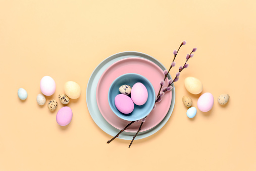 Easter table setting concept