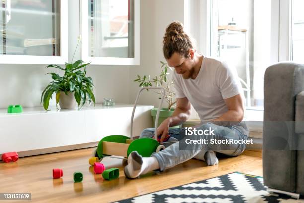 Father And Son Playing Stock Photo - Download Image Now - 12-17 Months, 30-39 Years, Adult