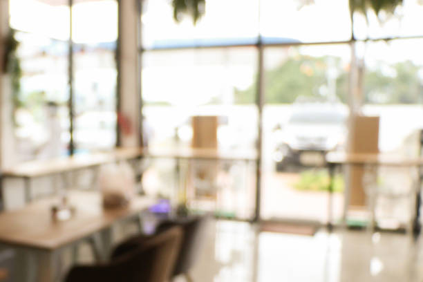istock Defocused Blur coffee shop or cafe restaurant with customer abstract bokeh light image background 1131153187