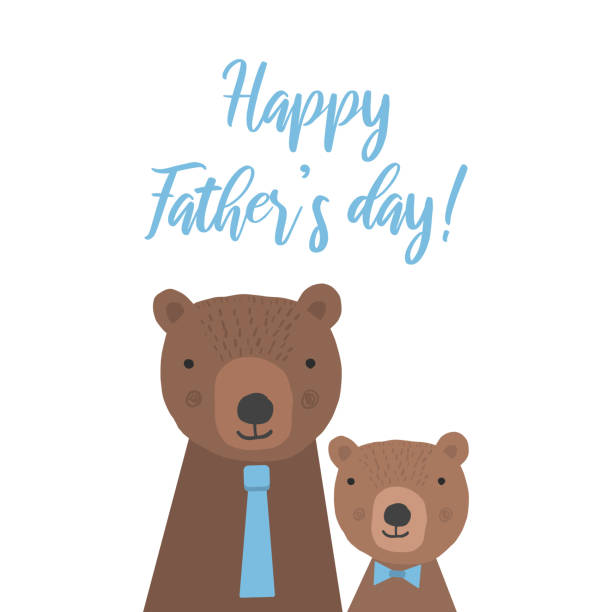 103 Happy Fathers Day Card With Bears Illustrations & Clip Art - iStock