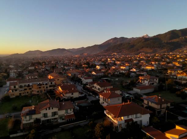 istock Sunset over Massa by the drone 1131160095
