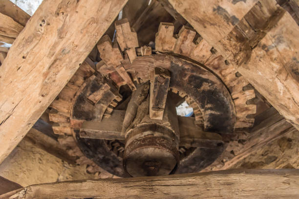 istock Inner Workings of an Ancient Abandoned Windmill in Italy 1131160660